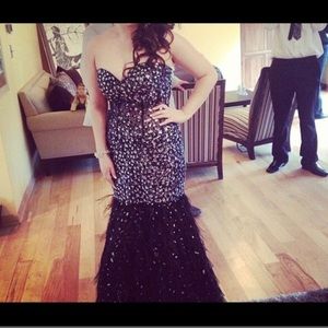 Black mermaid cocktail/Prom dress